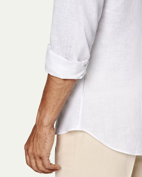 Bruni Linen Pure White Shirt