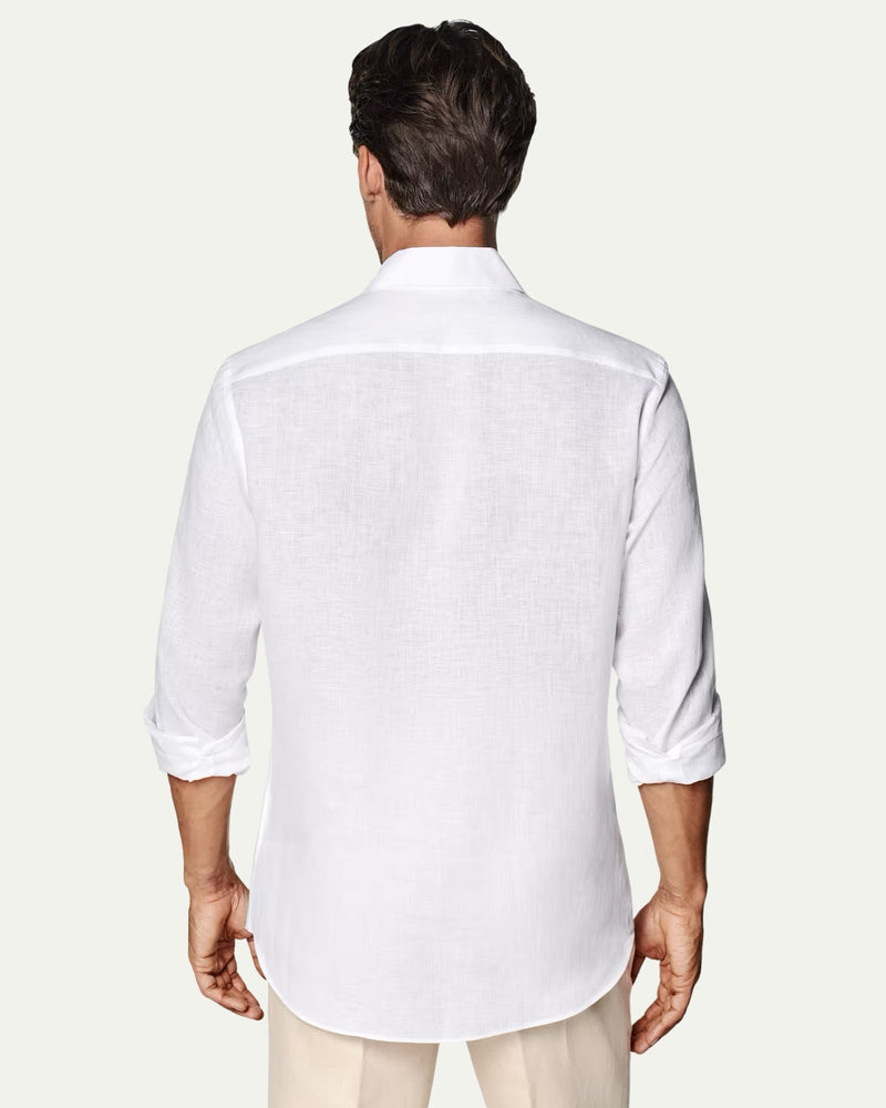 Bruni Linen Pure White Shirt