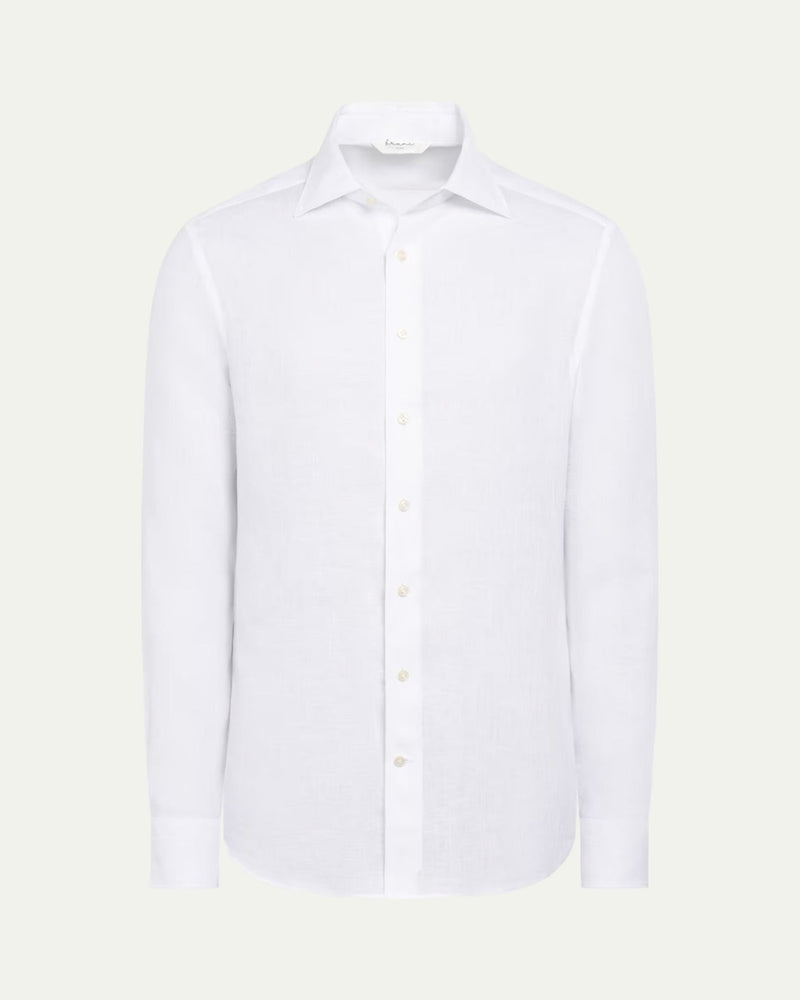 Bruni Linen Pure White Shirt