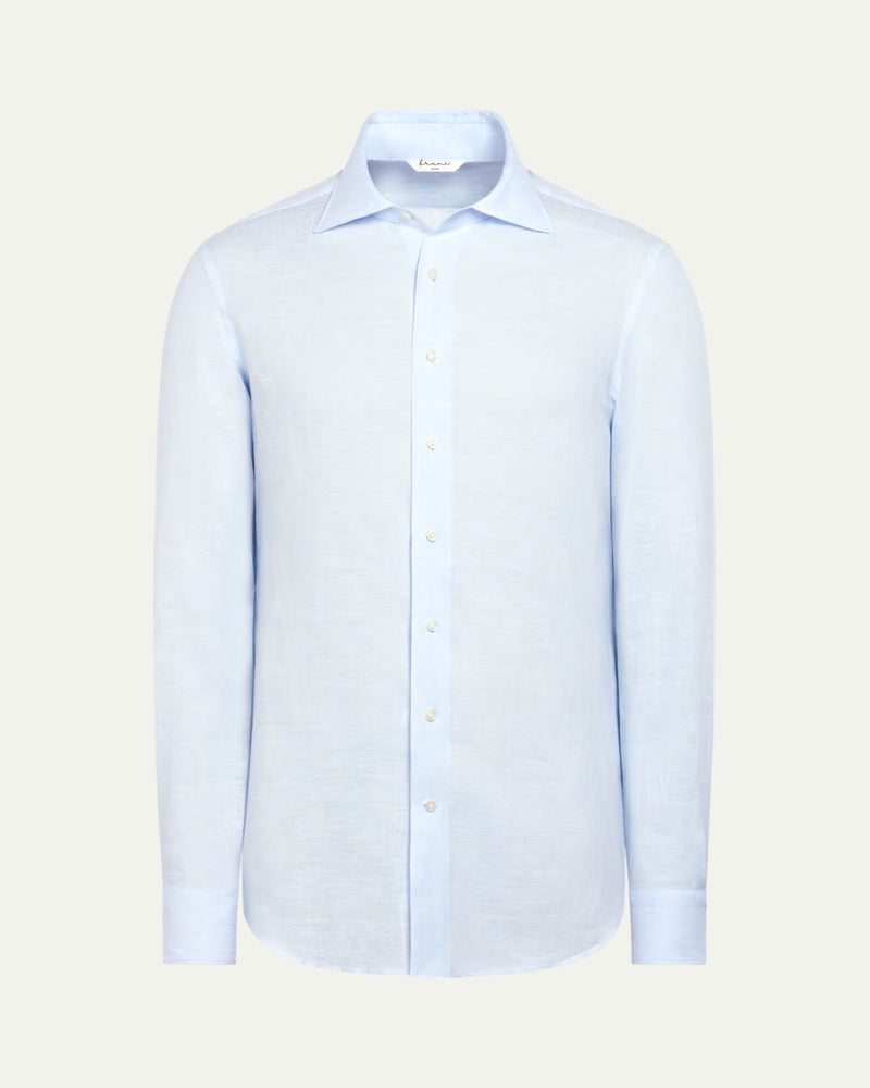 Bruni Linen Capri Blue Shirt