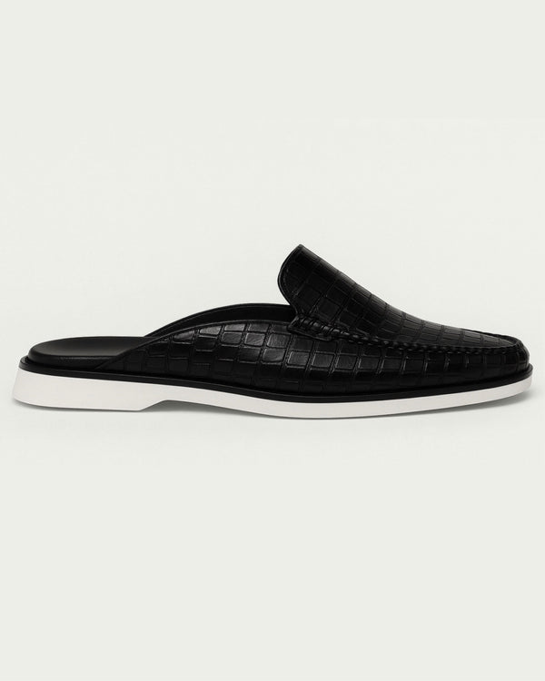 Bruni Custom-Made Crocodile Skin Slippers