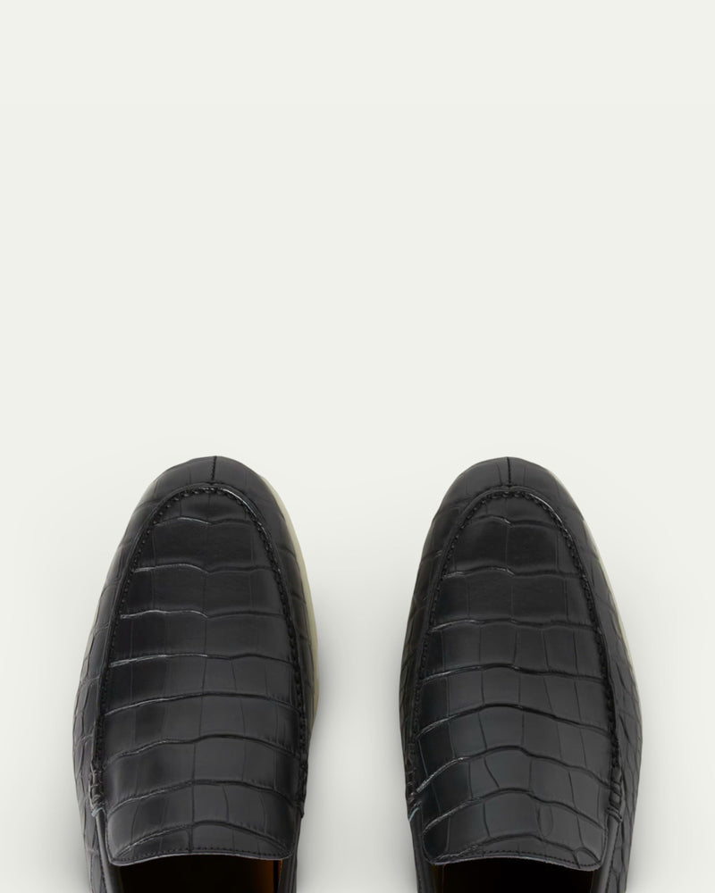 Bruni Custom-Made Crocodile Skin Loafers