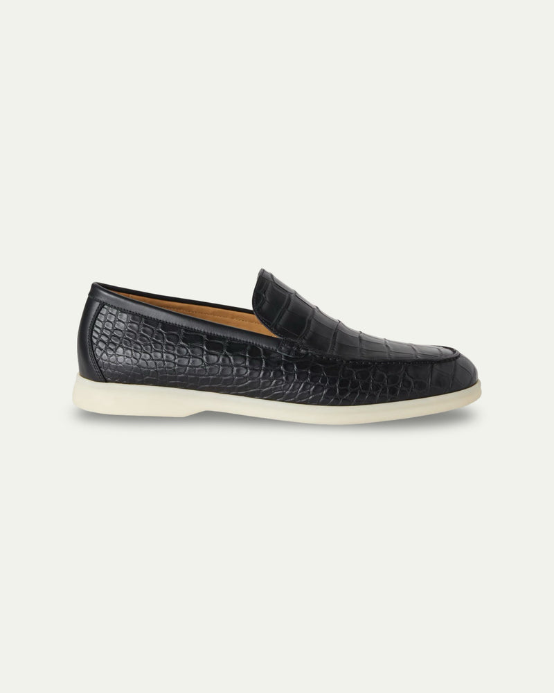 Bruni Custom-Made Crocodile Skin Loafers