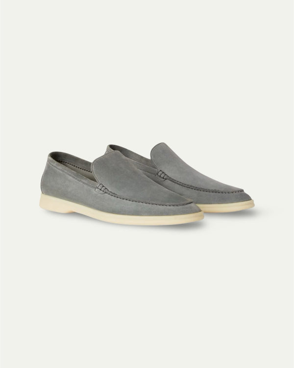 GREY BRUNI SUEDE LOAFERS