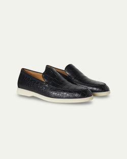 Bruni Custom-Made Crocodile Skin Loafers