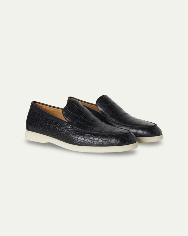 Bruni Custom-Made Crocodile Skin Loafers