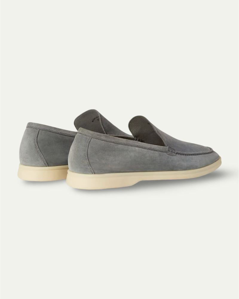 GREY BRUNI SUEDE LOAFERS