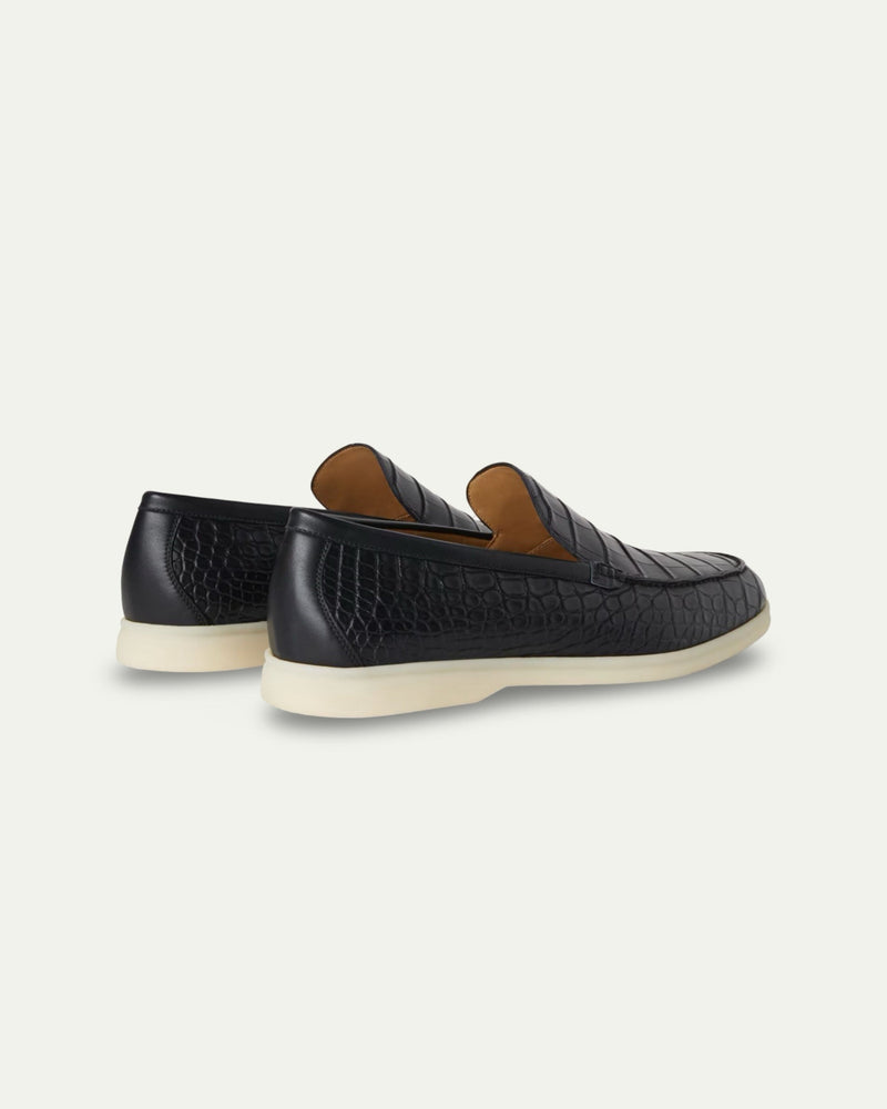 Bruni Custom-Made Crocodile Skin Loafers