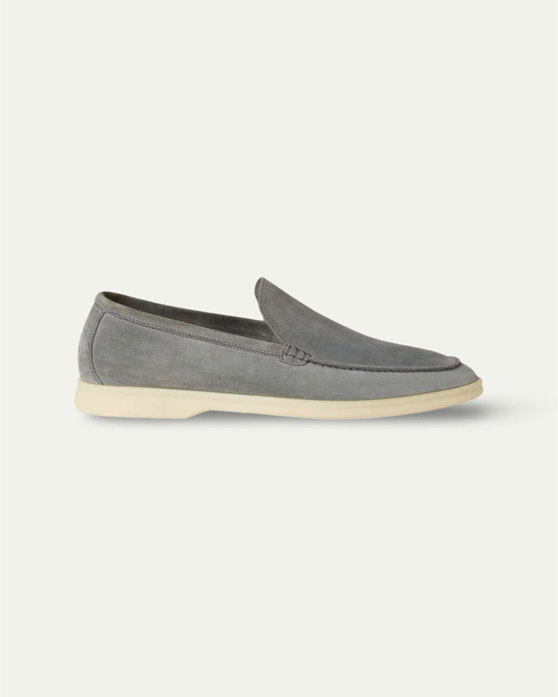 GREY BRUNI SUEDE LOAFERS