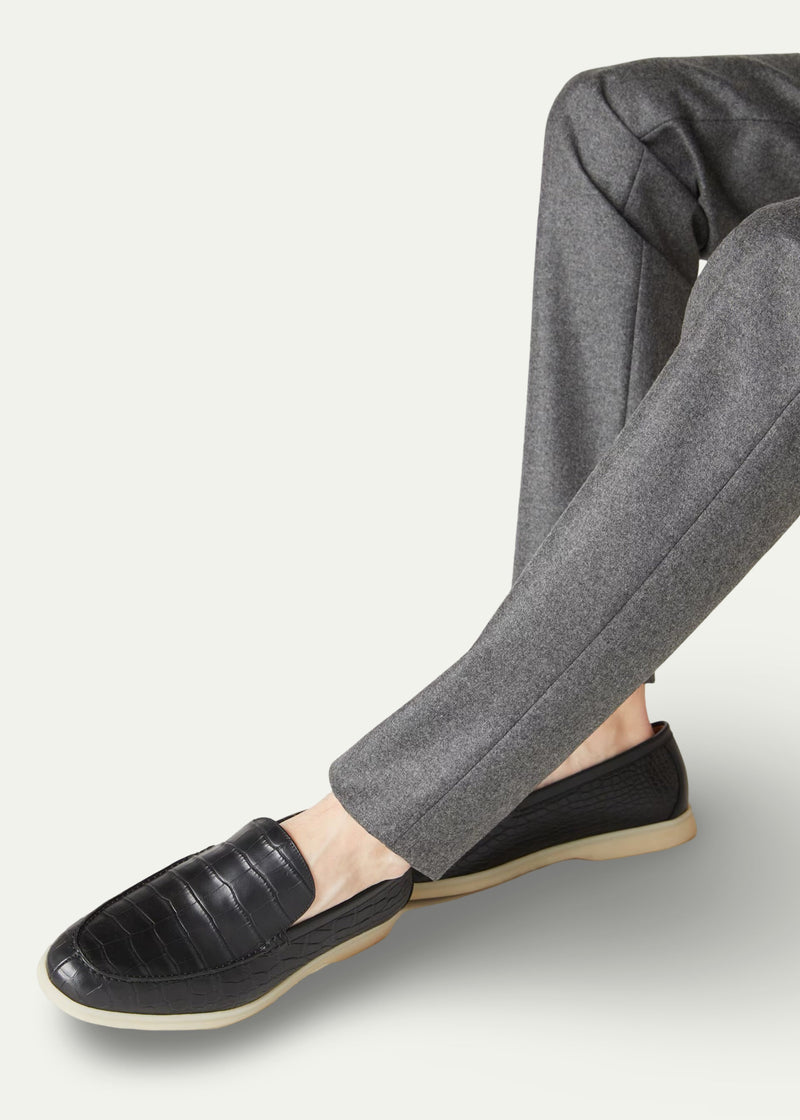 Bruni Custom-Made Crocodile Skin Loafers